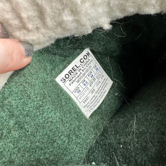 Sz 10 Sorel Men’s Caribou Waterproof Winter Snow Boots Brown Leather Insulated - Picture 7 of 9